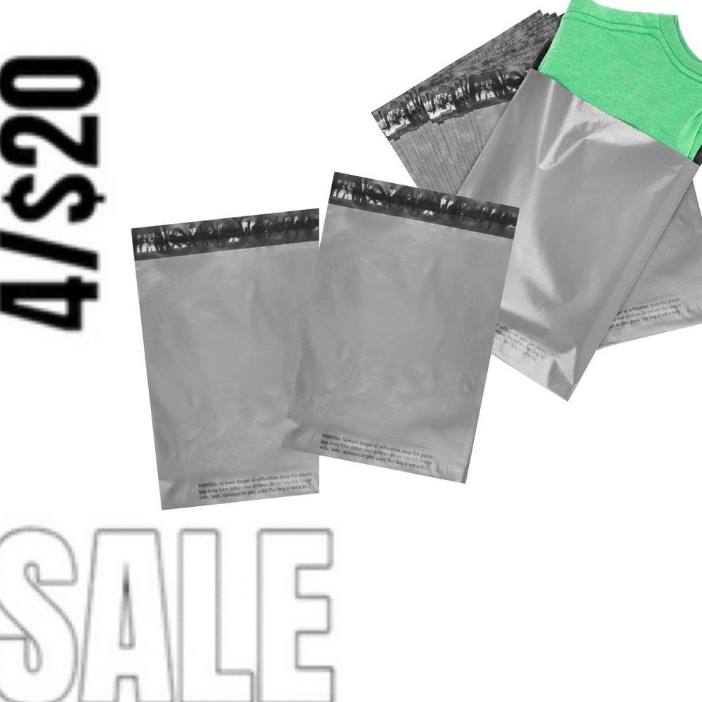 (25) 9x12 Grey Poly Mailers Shipping Envelopes Mailer Bag Self Sealing Gray